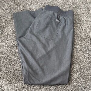 Figs Livingston Basic Scrub Pants Graphite Teal Size Large Tall